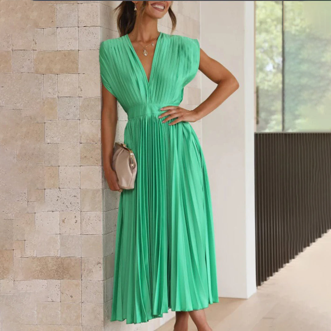 Ivy & Grace™ | Timeless Pleated Midi Dress
