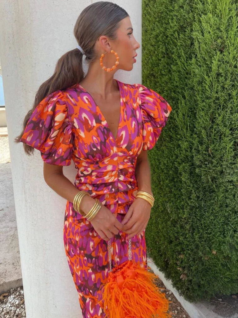 Ivy & Grace™ | Vivid Pleated Midi Dress