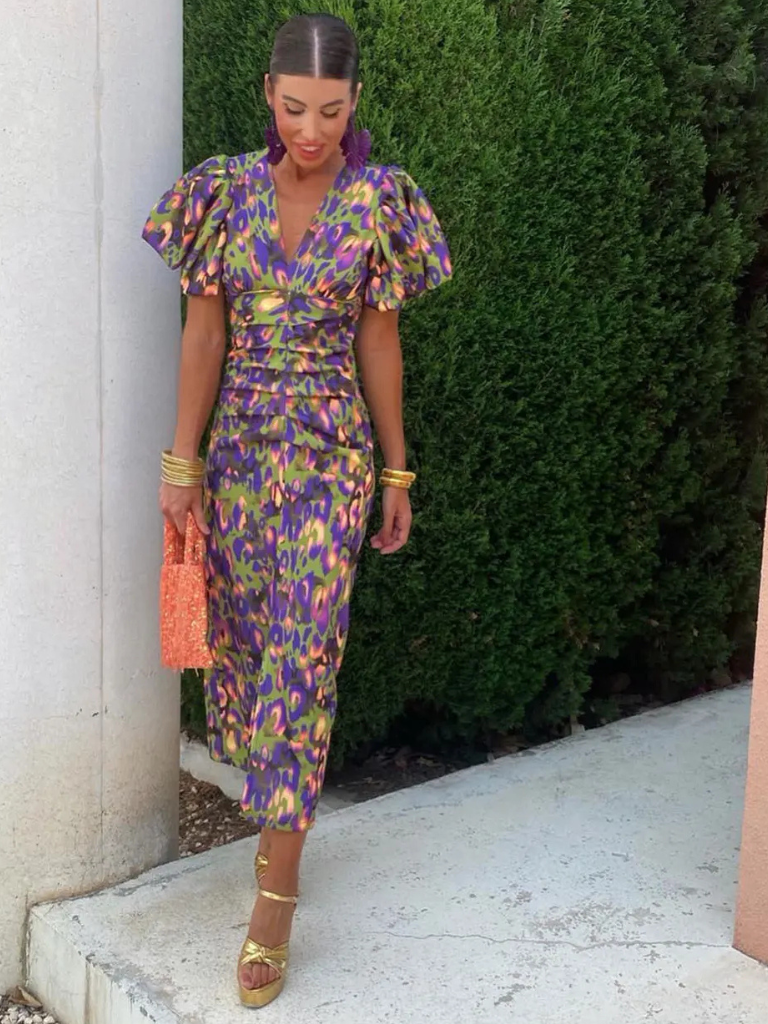 Ivy & Grace™ | Vivid Pleated Midi Dress