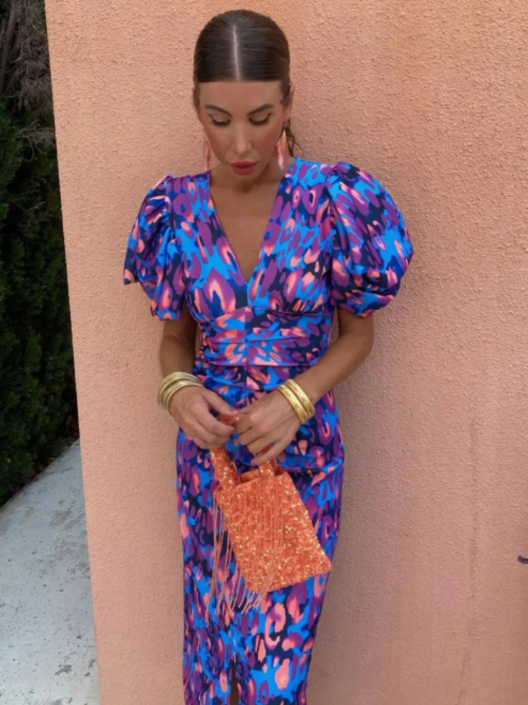 Ivy & Grace™ | Vivid Pleated Midi Dress