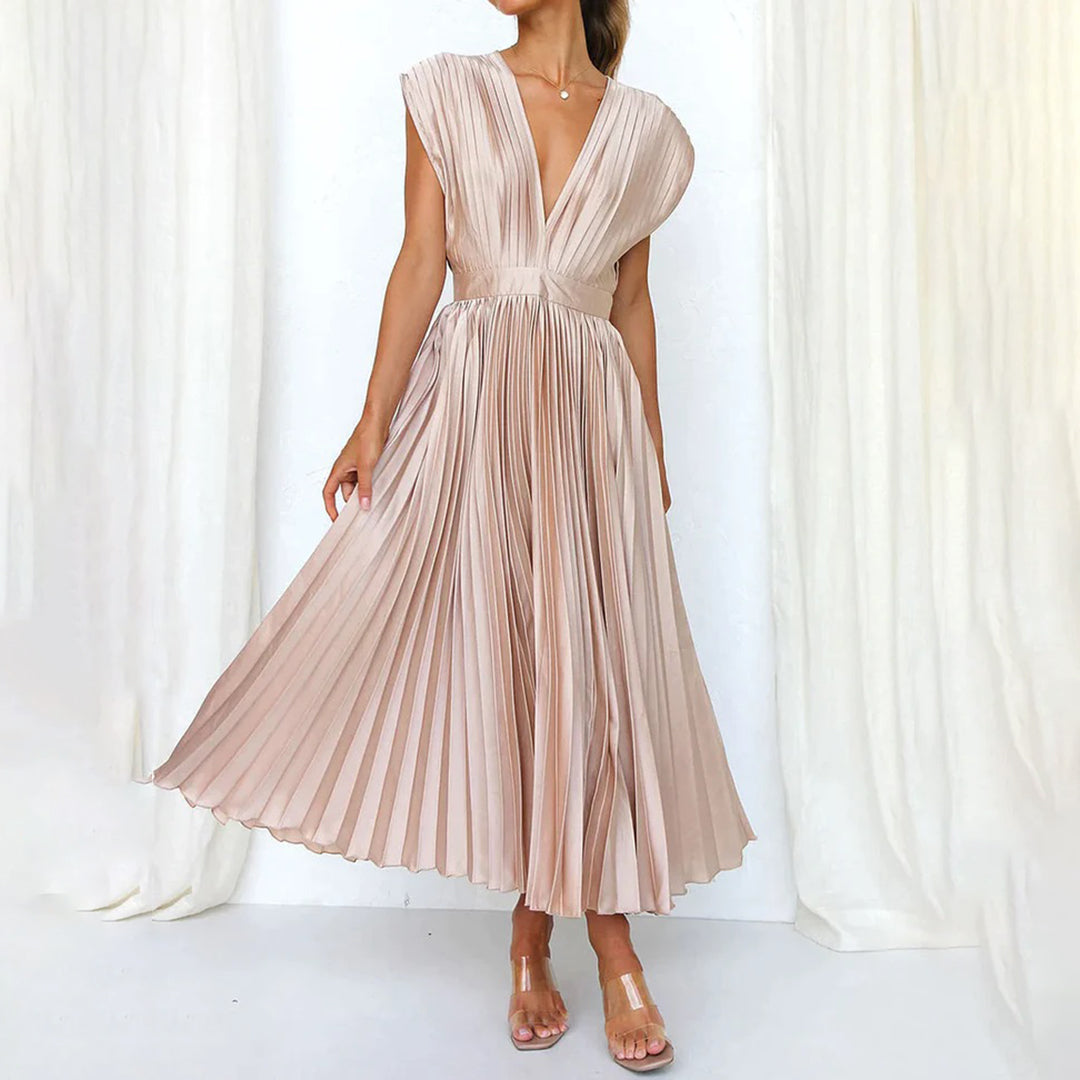 Ivy & Grace™ | Timeless Pleated Midi Dress