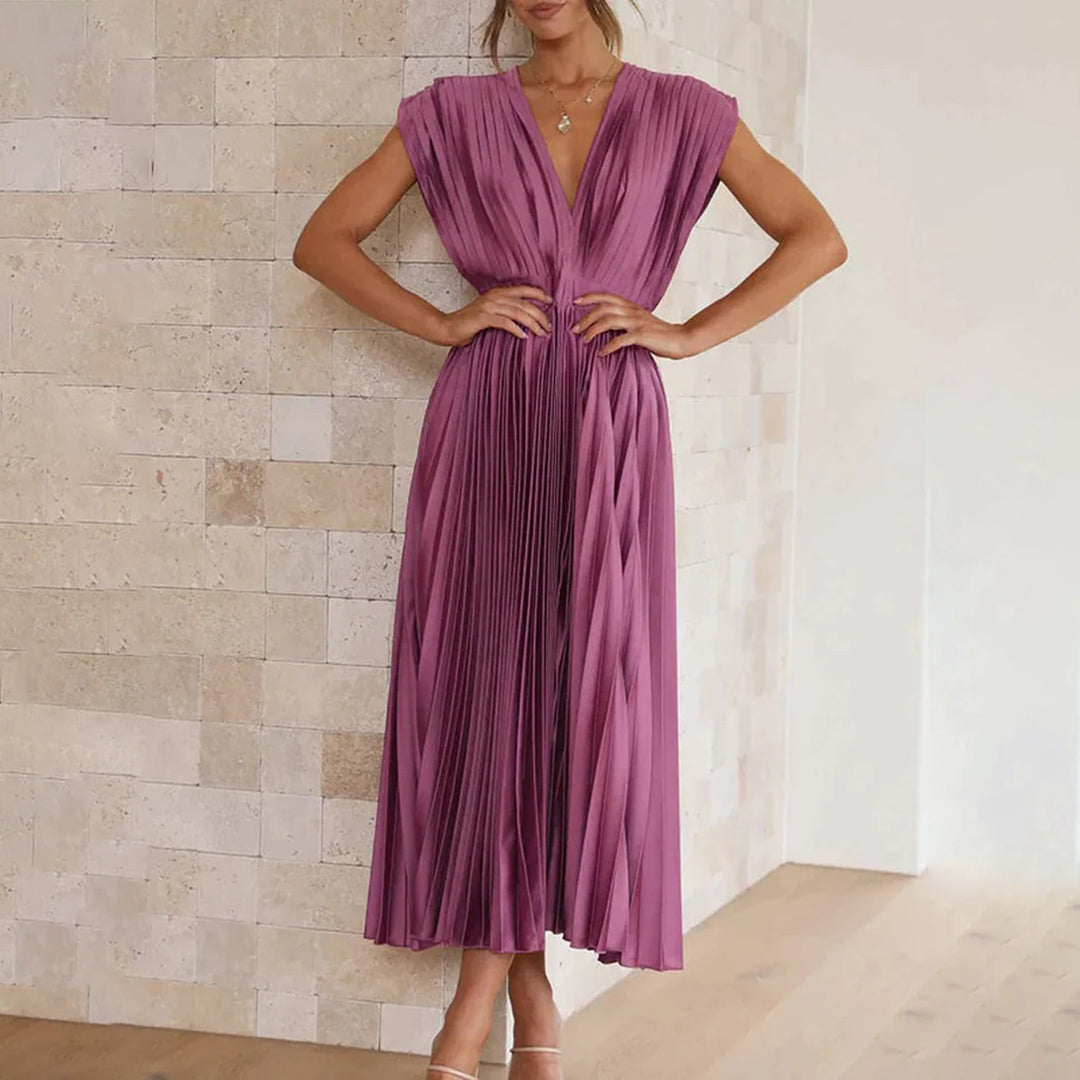 Ivy & Grace™ | Timeless Pleated Midi Dress