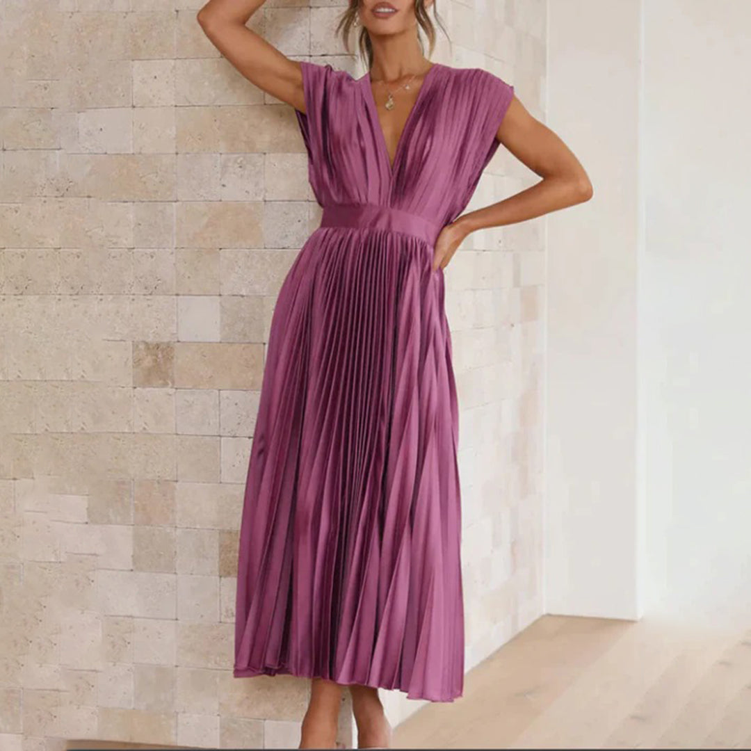 Ivy & Grace™ | Timeless Pleated Midi Dress