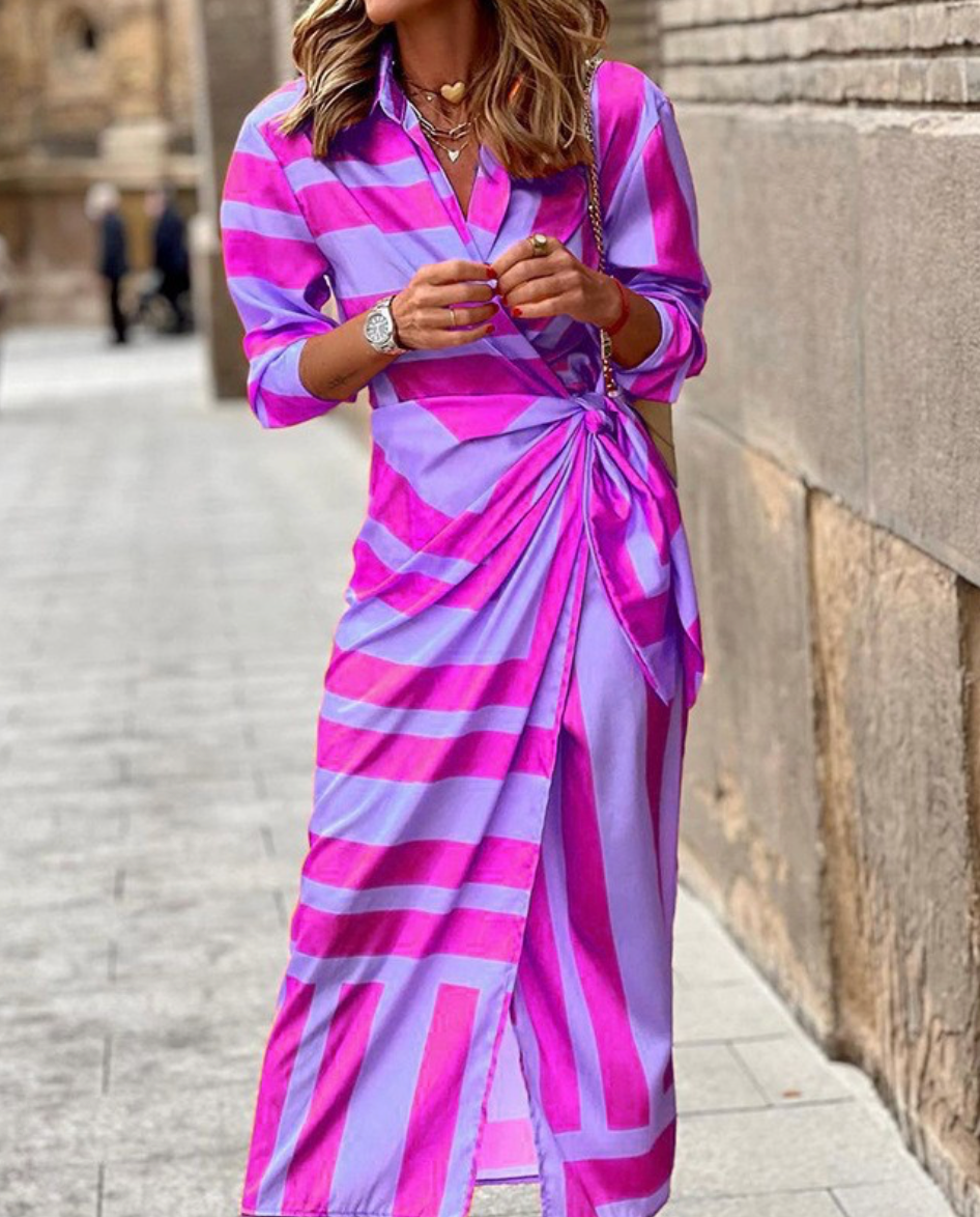 Ivy & Grace™| Printed Wrap Dress
