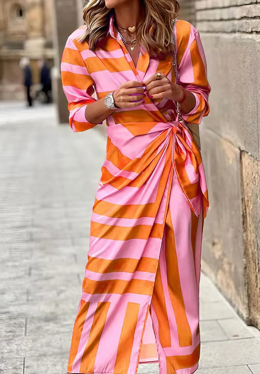 Ivy & Grace™| Printed Wrap Dress