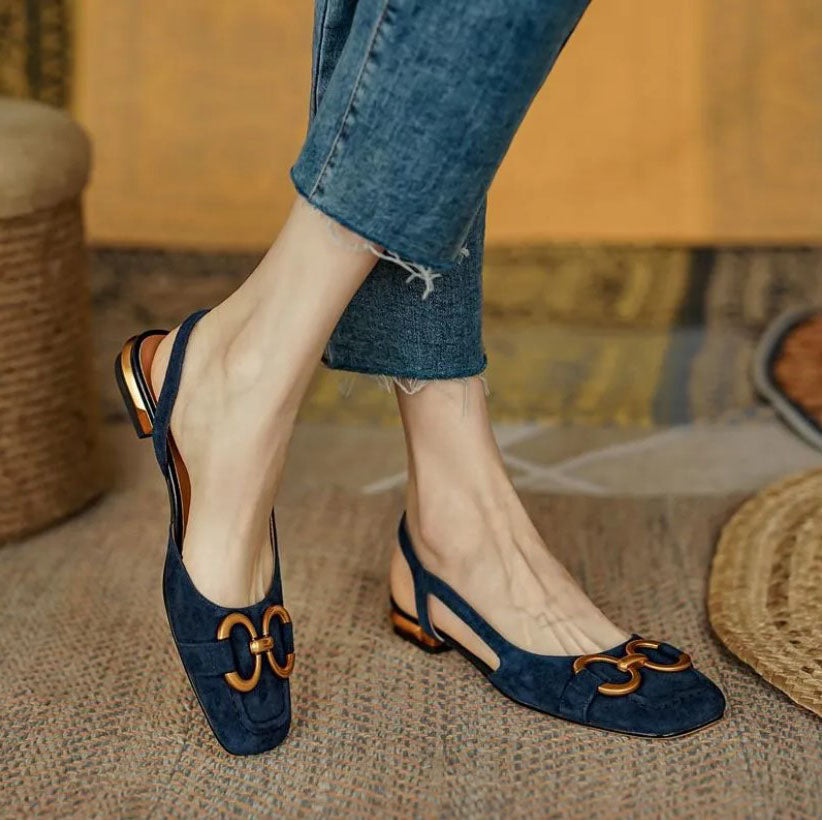 Brenna™ | Leather Buckle Comfort Sandals