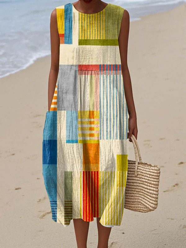 Quinn™ Geometric Midi Dress