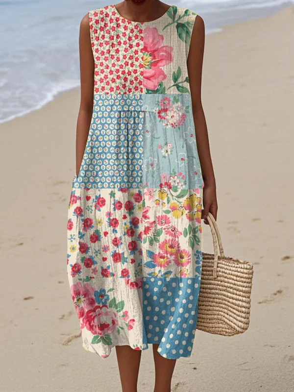 Audrey™ Patchwork Midi Dress