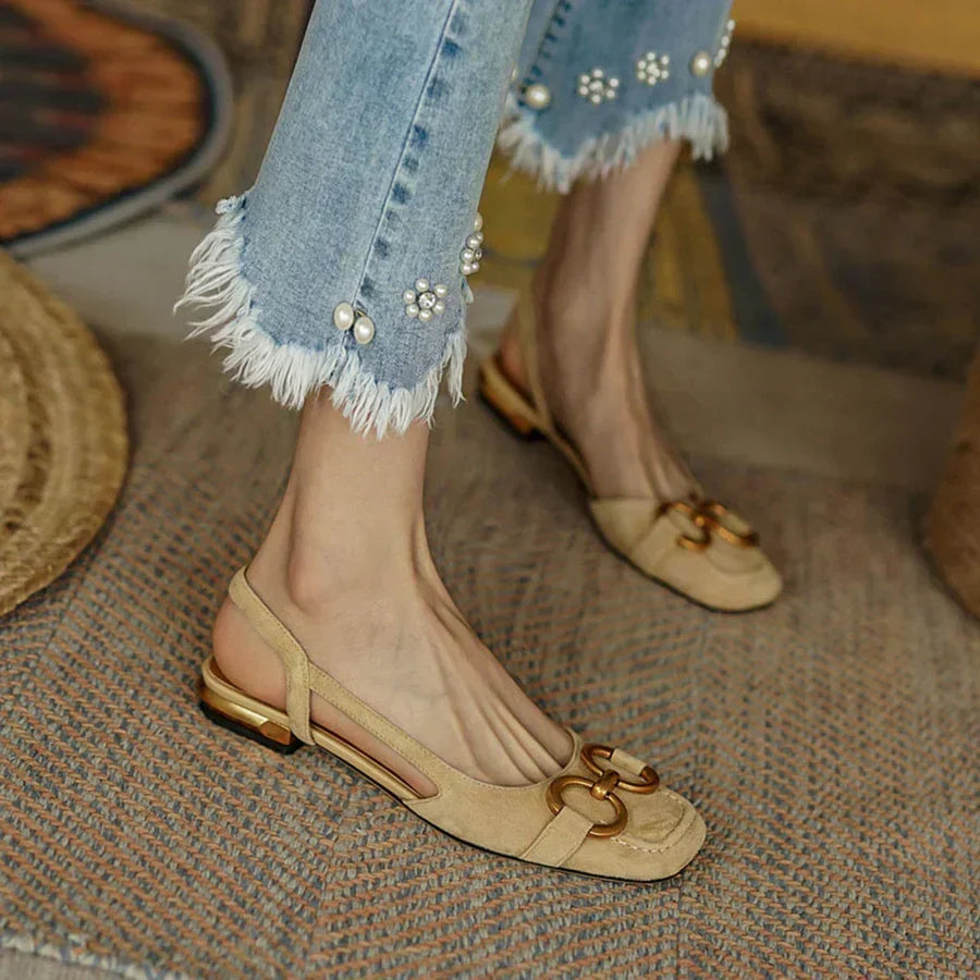 Brenna™ | Leather Buckle Comfort Sandals