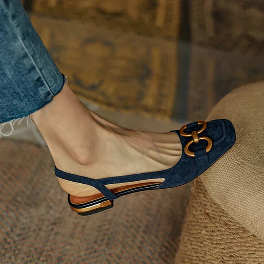 Brenna™ | Leather Buckle Comfort Sandals