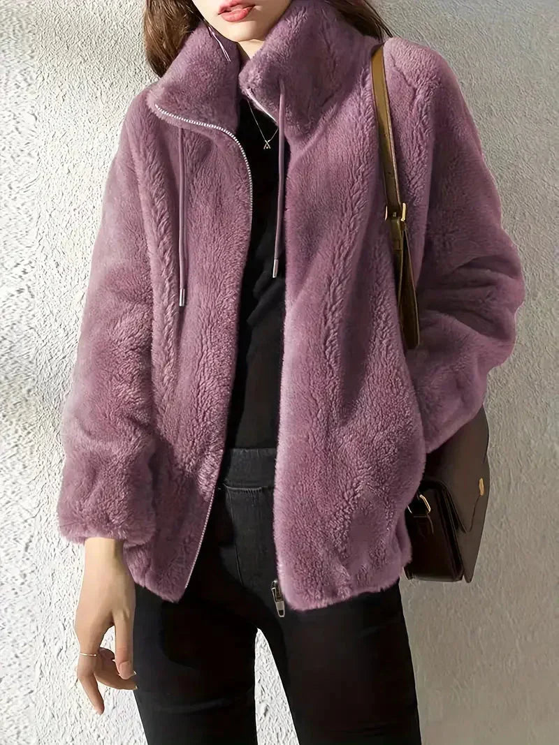 Sofia™ | Drawstring Teddy Coat