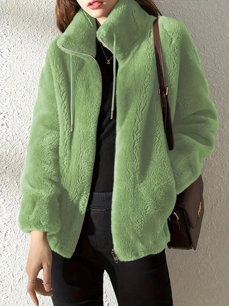Sofia™ | Drawstring Teddy Coat