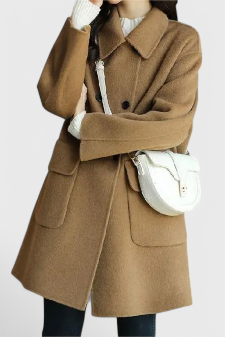 Aveline™ | Classic Double-Breasted Wool Coat