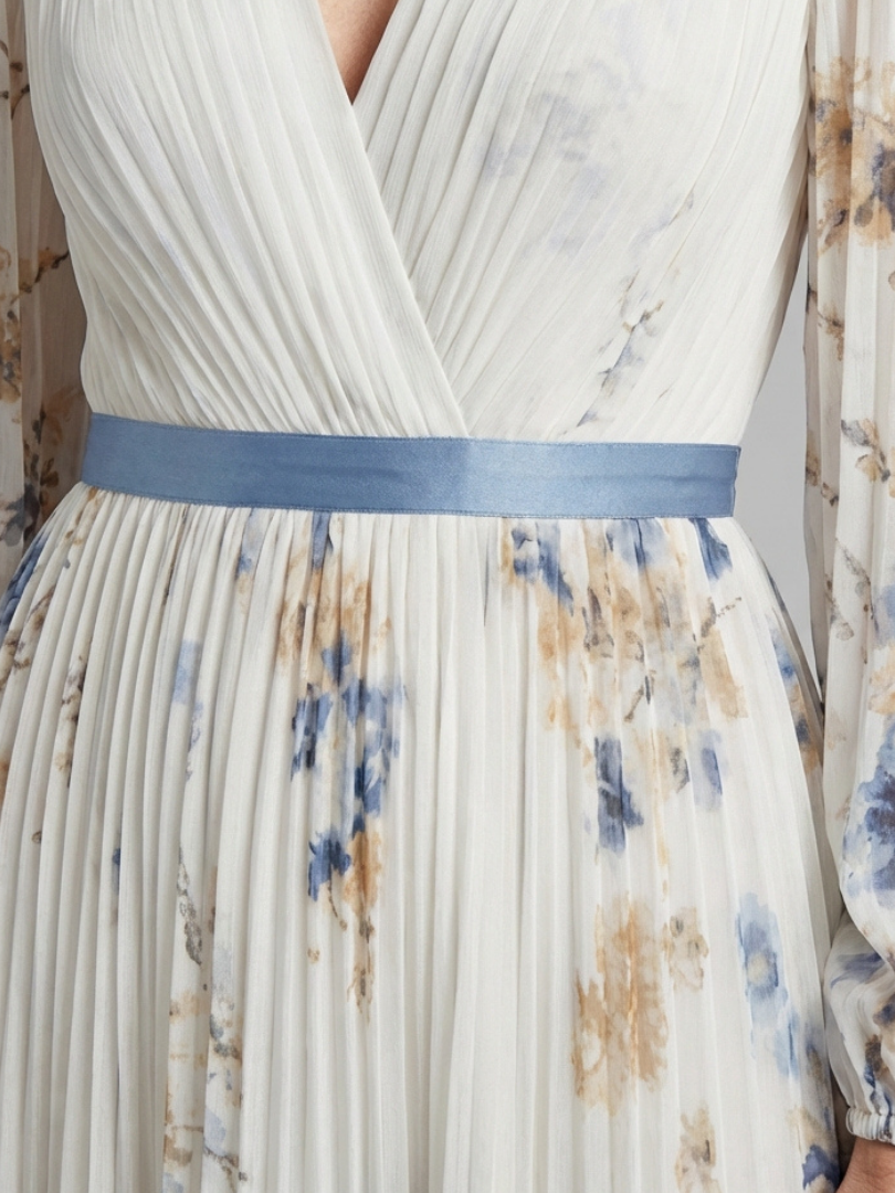 Ivy & Grace™ | Long Sleeve V Neck Floral Maxi Dress