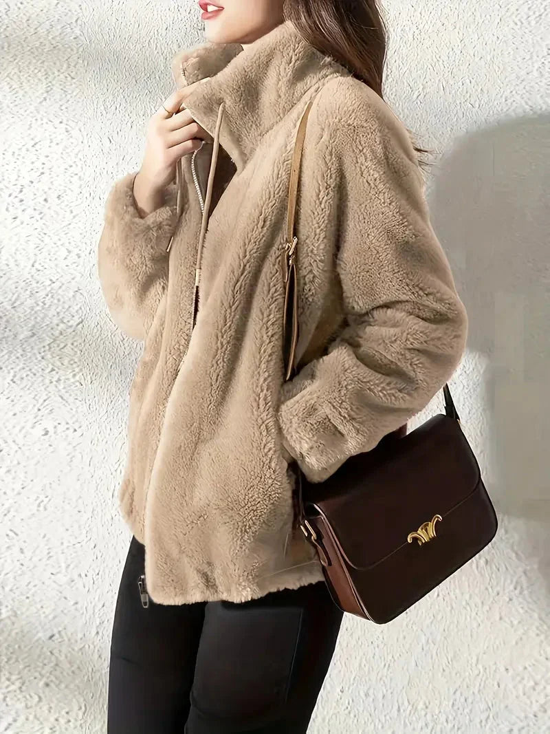 Sofia™ | Drawstring Teddy Coat