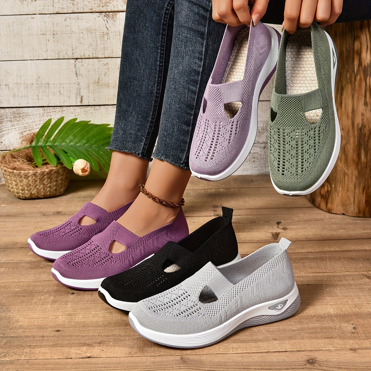 Carry™ | Cushioned Slip-On Walking Shoes