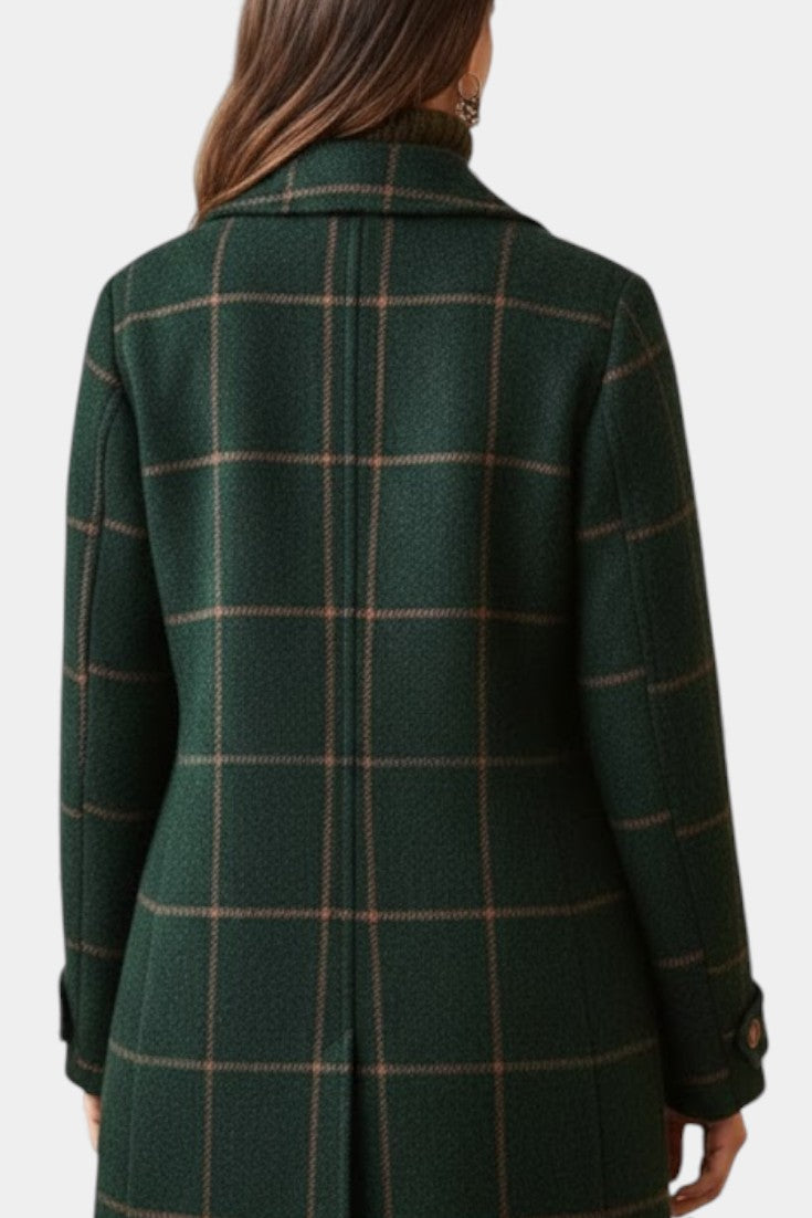 Saphira™ | Fitted Check Winter Coat